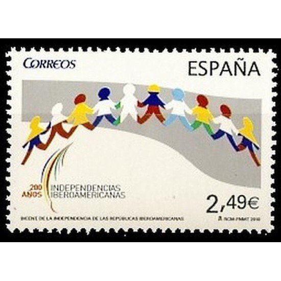 España Spain 4555 2010 CC Años de la Independencia de las Repúblicas Iberoamericanas MNH España Spain 4555 2010 CC Años de la Independencia de las Repúblicas Iberoamericanas MNH