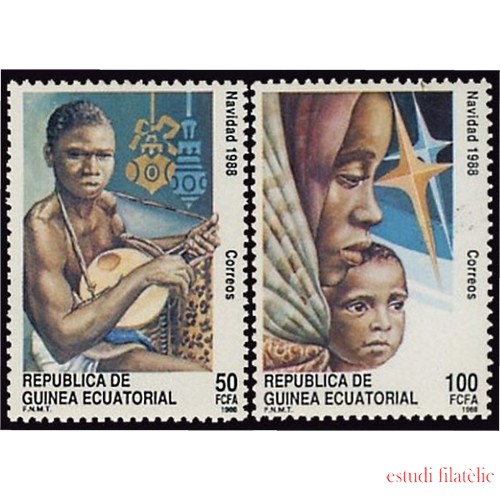 Guinea Ecuatorial 107/08 1988 Navidad 88 MNH