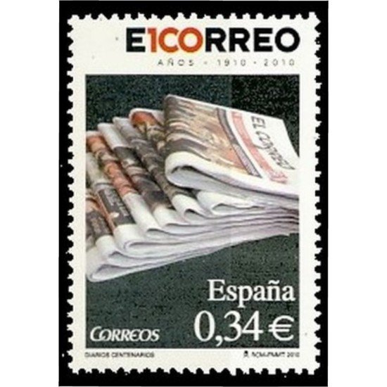 España Spain 4562 2010 Diarios Centenarios de El Correo MNH España Spain 4562 2010 Diarios Centenarios de El Correo MNH