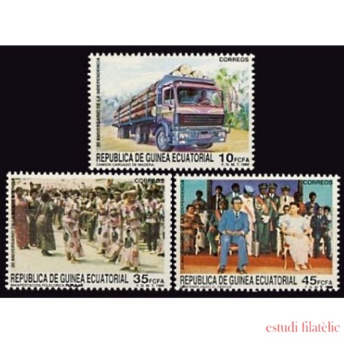 Guinea Ecuatorial 109/11 1988  20º Aniversario de la Independencia MNH
