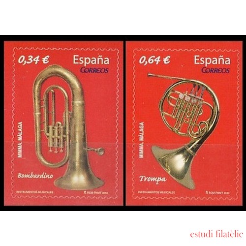España Spain 4576/77 2010 Instrumentos Musicales MNH 