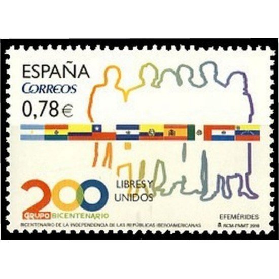 España Spain 4602 2010 Independencias Repúblicas Iberoamericanas Banderas MNH España Spain 4602 2010 Independencias Repúblicas Iberoamericanas Banderas MNH