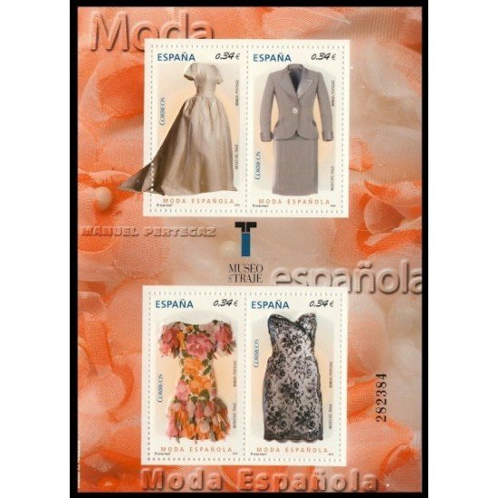 España Spain 4605 2010 Moda Fashion Manuel Pertegaz Museo del Traje MNH España Spain 4605 2010 Moda Fashion Manuel Pertegaz Museo del Traje MNH