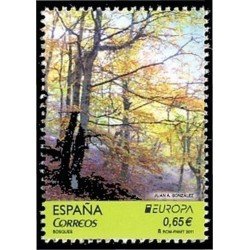 España Spain 4645 2011 Europa Bosques Flora Hayedo de Pedrosa Segovia MNH