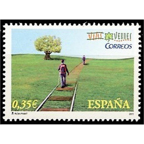 España Spain 4654 2011 Vías verdes Antiguas vías de tren Cicloturismo MNH España Spain 4654 2011 Vías verdes Antiguas vías de tren Cicloturismo MNH