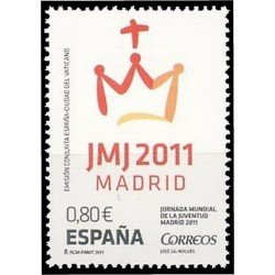 España Spain 4656 2011 Jornada Mundial Juventud Madrid 2011 Corona Cruz MNH España Spain 4656 2011 Jornada Mundial Juventud Madrid 2011 Corona Cruz MNH