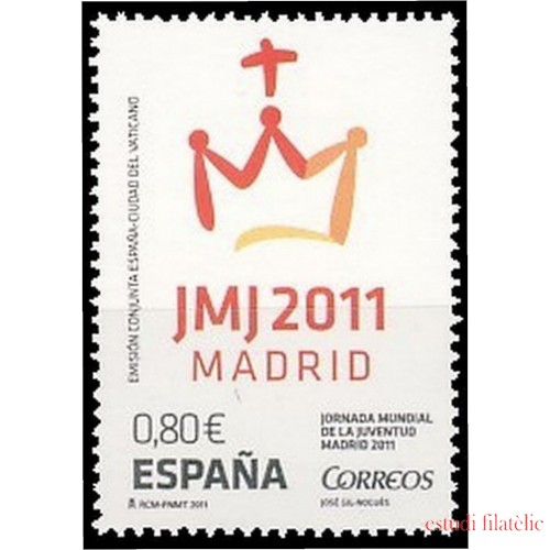 España Spain 4656 2011 Jornada Mundial Juventud Madrid 2011 Corona Cruz MNH