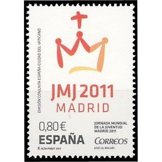 España Spain 4656 2011 Jornada Mundial Juventud Madrid 2011 Corona Cruz MNH