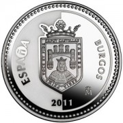 España Spain monedas Euros conmemorativos 2011 Capitales de provincia Burgos 5 euros Plata