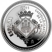 España Spain monedas Euros conmemorativos 2011 Capitales de provincia Castellón 5 euros Plata
