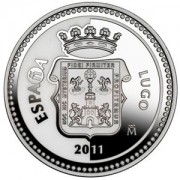 España Spain monedas Euros conmemorativos 2011 Capitales de provincia Lugo 5 euros Plata