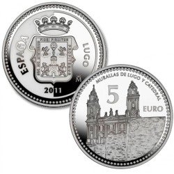 España Spain 2011 5 euros Capitales de provincia Lugo Plata Ag