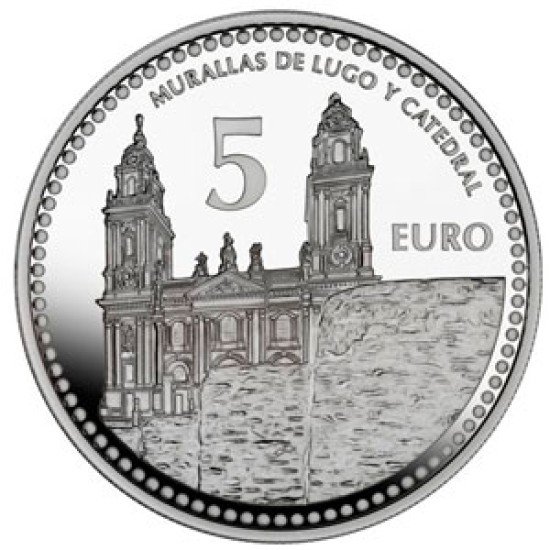 España Spain 2011 5 euros Capitales de provincia Lugo Plata Ag España Spain 2011 5 euros Capitales de provincia Lugo Plata Ag