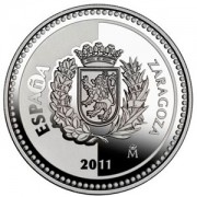 España Spain monedas Euros conmemorativos 2011 Capitales de provincia Zaragoza 5 euros Plata