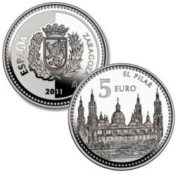 España Spain 2011 5 euros Capitales de provincia Zaragoza 5 euros Plata Ag