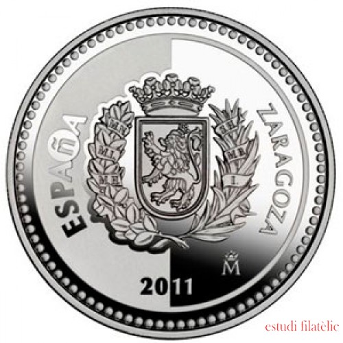 España Spain monedas Euros conmemorativos 2011 Capitales de provincia Zaragoza 5 euros Plata