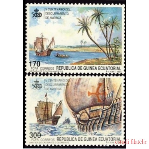 Guinea Ecuatorial 129/30 1990 V Centenario del descubrimiento de América MNH