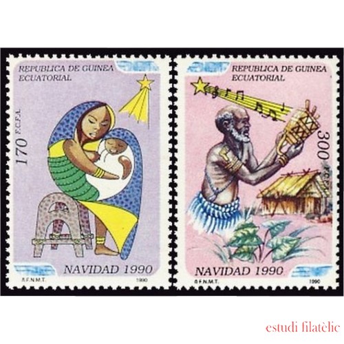 Guinea Ecuatorial 131/32  1990 Navidad 90 MNH