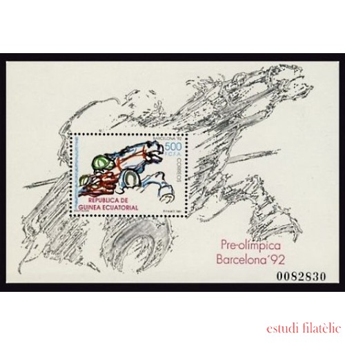 Guinea Ecuatorial 135 1991 Juegos Olímpicos Barcelona 92 Horse equitación caballo HB MNH