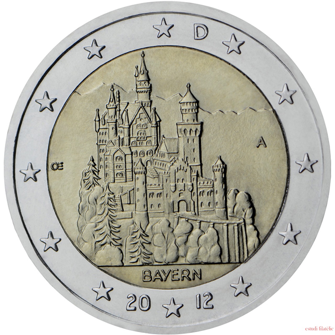Alemania 2 euros conmemorativos (Especial) 2012 (5 cecas) Alemania 2 euros conmemorativos (Especial) 2012 (5 cecas)