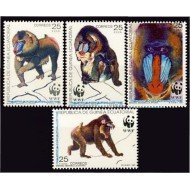 Guinea Ecuatorial 139/42 1991 Fondo Mundial para la protección de la naturaleza MNH