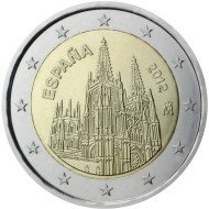 España 2012 2 € euros conmemorativos UNESCO Catedral de Burgos