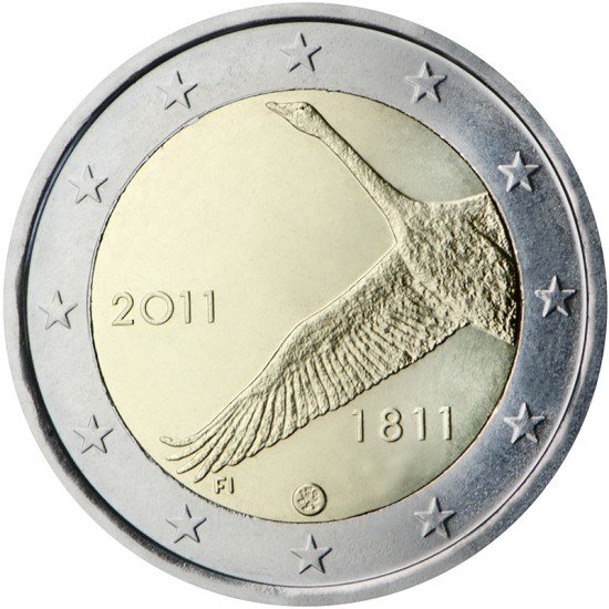 Finlandia 2011 2 € euros conmemorativos Bicentenario Finlands Bank Finlandia 2011 2 € euros conmemorativos Bicentenario Finlands Bank