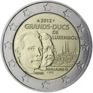 Luxemburgo 2012 2 € euros conmemorativos Grandes duques