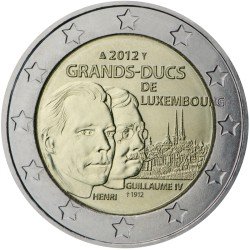 Luxemburgo 2012 2 € euros conmemorativos Grandes duques Luxemburgo 2012 2 € euros conmemorativos Grandes duques