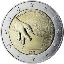 Malta 2011 2 € euros conmemorativos 1ª elección de representantes en 1849 Malta 2011 2 € euros conmemorativos 1ª elección de representantes en 1849