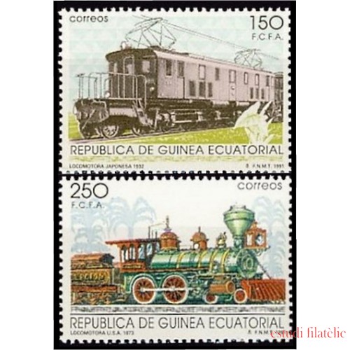Guinea Ecuatorial 146/47 1991 Ferrocarriles MNH