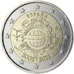 España 2012 2 € euros conmemorativos X Aniversario del euro España 2012 2 € euros conmemorativos X Aniversario del euro