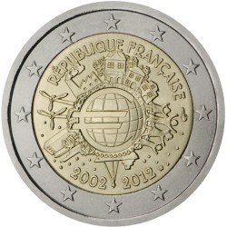 Francia 2012 2 € euros conmemorativos X Aniversario del euro Francia 2012 2 € euros conmemorativos X Aniversario del euro