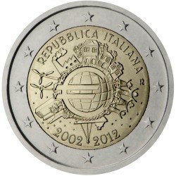 Italia 2012 2 € euros conmemorativos X Aniversario del euro Italia 2012 2 € euros conmemorativos X Aniversario del euro