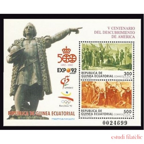 Guinea Ecuatorial 152 1992 V Centenario del descubrimiento de América HB MNH