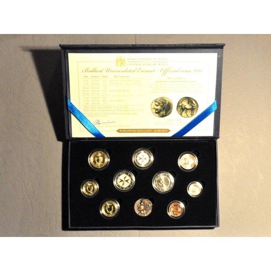 Monedas Euros Malta Cartera 2011 Incluye 2 euros conmemorativa Monedas Euros Malta Cartera 2011 Incluye 2 euros conmemorativa