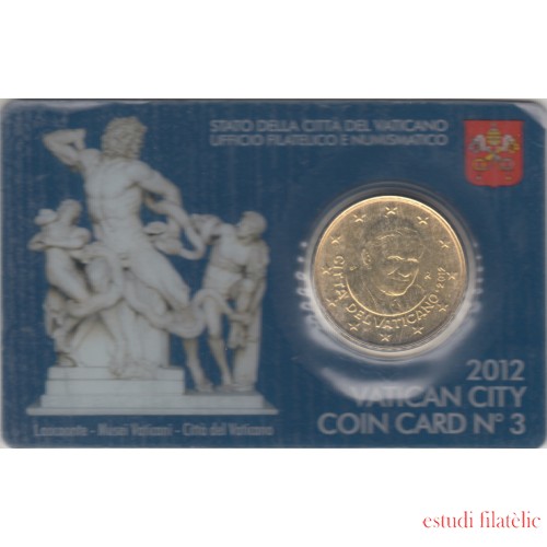 Vaticano 2012 Cartera Oficial Coin Card nº 3 Moneda 0.50 € euros 