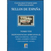 Catálogo Edifil Especializado Sellos España Dependencias Africanas Tomo VIII (I) Ed. 2018
