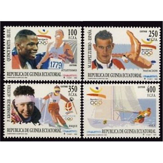 Guinea Ecuatorial 165/68 1993 Campeones Olímpicos MNH Guinea Ecuatorial 165/68 1993 Campeones Olímpicos MNH