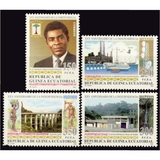 Guinea Ecuatorial 174/77 1993 XXV Aniversario de la Independencia MNH Guinea Ecuatorial 174/77 1993 XXV Aniversario de la Independencia MNH