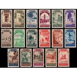 Cabo Juby 116/32 1940 Sellos de Marruecos habilitados MH Cabo Juby 116/32 1940 Sellos de Marruecos habilitados MH