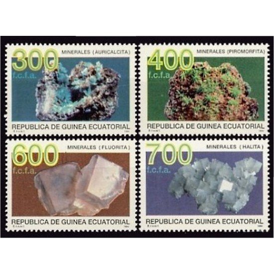 Guinea Ecuatorial 178/81 1994 Minerales MNH