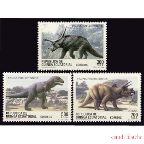 Guinea Ecuatorial 182/84 1994 Fauna Prehistórica MNH