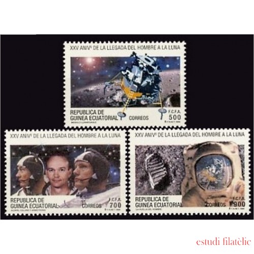 Guinea Ecuatorial 189/91 1994 XXV Aniversario de la llegada del hombre a la Luna MNH