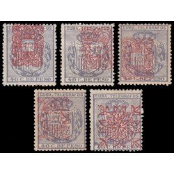 Cuba Telégrafos 58/62 1883 Escudo de España MH Cuba Telégrafos 58/62 1883 Escudo de España MH