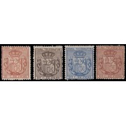 Cuba Telégrafos 77/80 1894 Escudo de España MH 