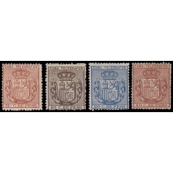 Cuba Telégrafos 77/80 1894 Escudo de España MH Cuba Telégrafos 77/80 1894 Escudo de España MH