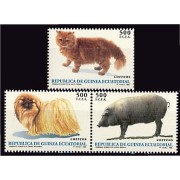 Guinea Ecuatorial 196/98 1995 Animales Gato Perro Cerdo MNH