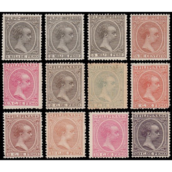 Filipinas 105/16 1894 Alfonso XIII MH Filipinas 105/16 1894 Alfonso XIII MH