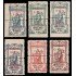 Marruecos Morocco 68/73 1920 Alegoría Pólizas perforadas por el centro y habilitadas para el correo MH